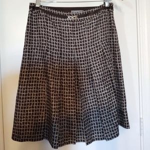 ANN TAYLOR PLEATED SILK SKIRT